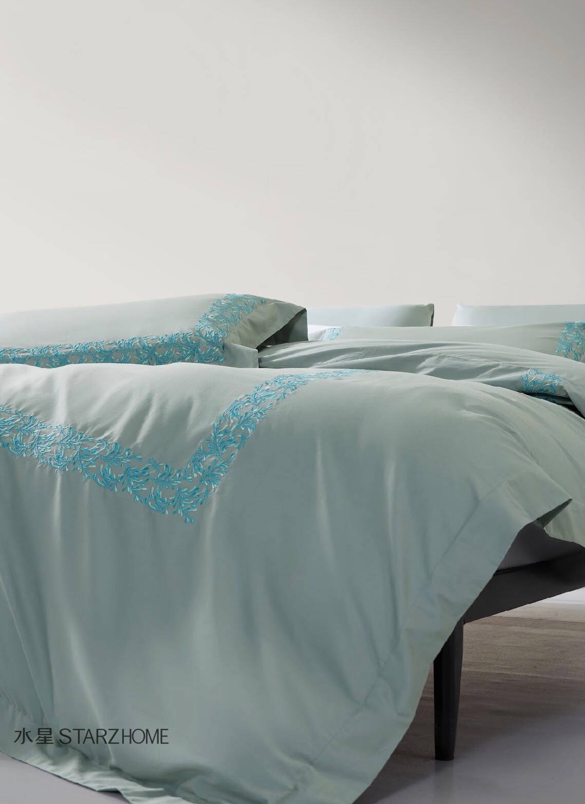 Lenjerie de pat 6 piese din bumbac 100% | Husă pilotă 200x220 | Cearșaf 183x203|808126