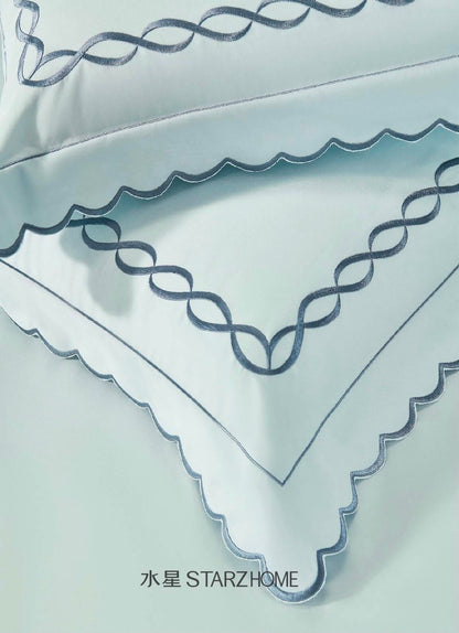 Lenjerie de pat 6 piese din bumbac 100% | Husă pilotă 200x220 | Cearșaf 240x260|808117