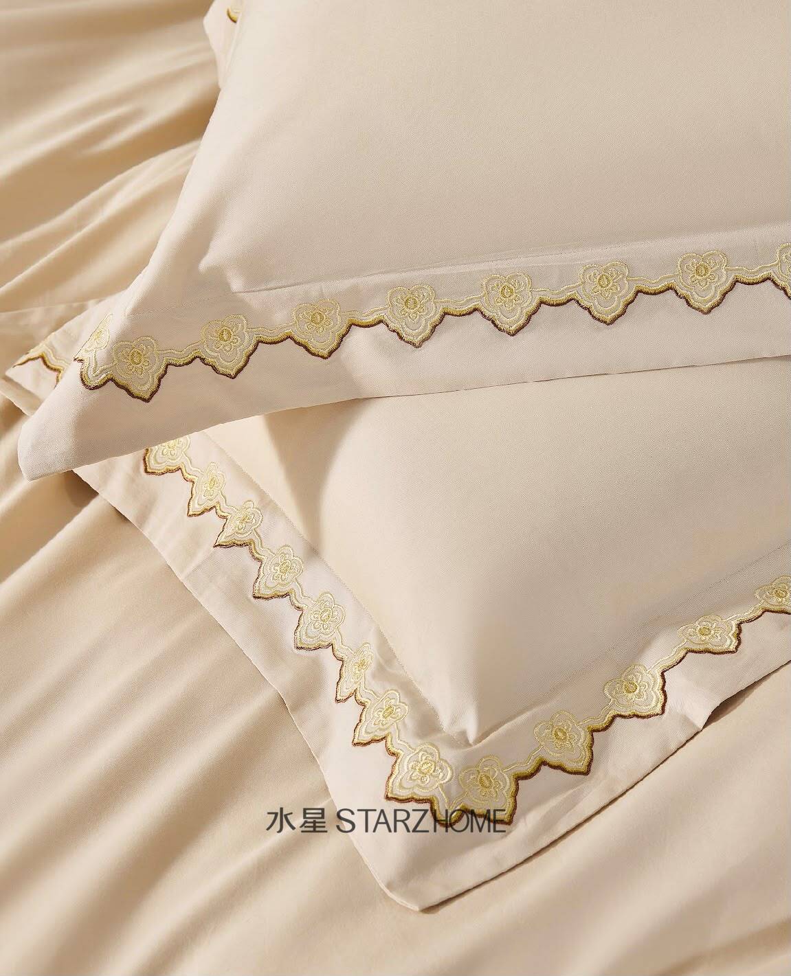 Lenjerie de pat 6 piese din bumbac 100% | Husă pilotă 200x220 | Cearșaf 183x203|808129