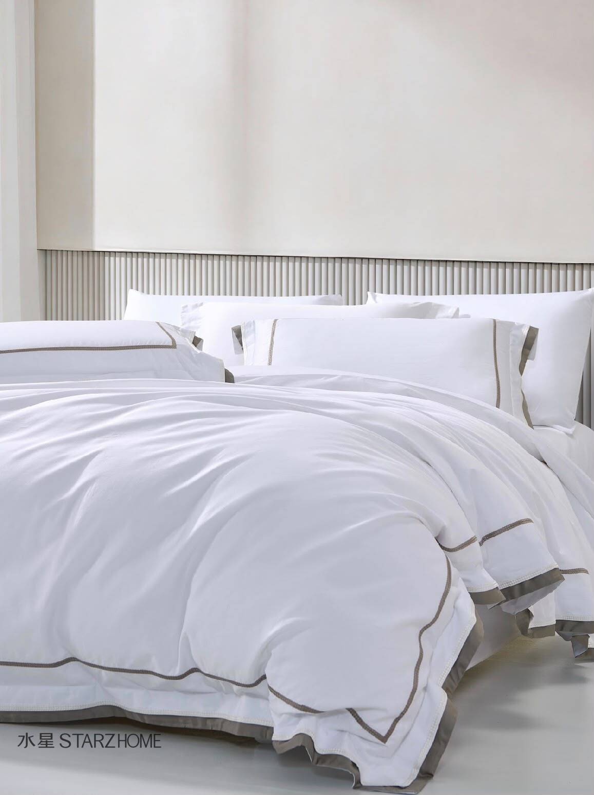 Lenjerie de pat 6 piese din bumbac 100% | Husă pilotă 200x220 | Cearșaf 240x260|808104