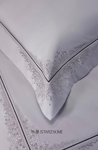 Lenjerie de pat 6 piese din bumbac 100% | Husă pilotă 200x220 | Cearșaf 240x260|808131