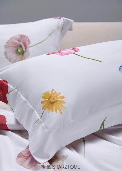 Lenjerie de pat 6 piese din bumbac 100% | Husă pilotă 200x220 | Cearșaf 240x260|808156