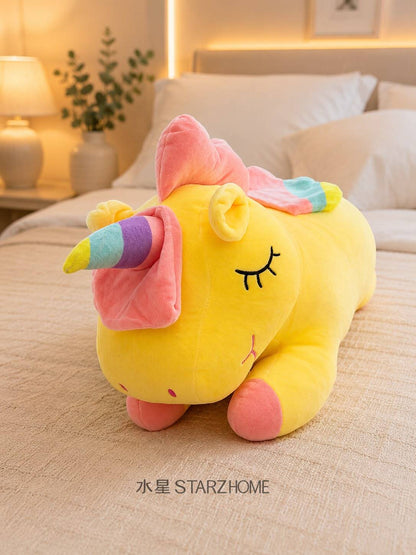Jucărie de Pluș|Unicorn Galben cu Păturică