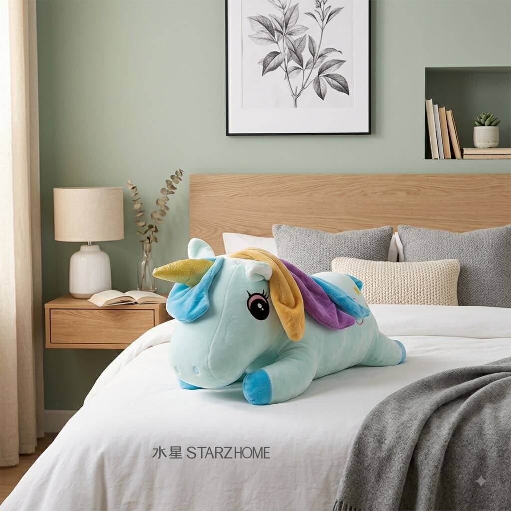 Jucărie de Pluș|Unicorn Bleu cu Păturică